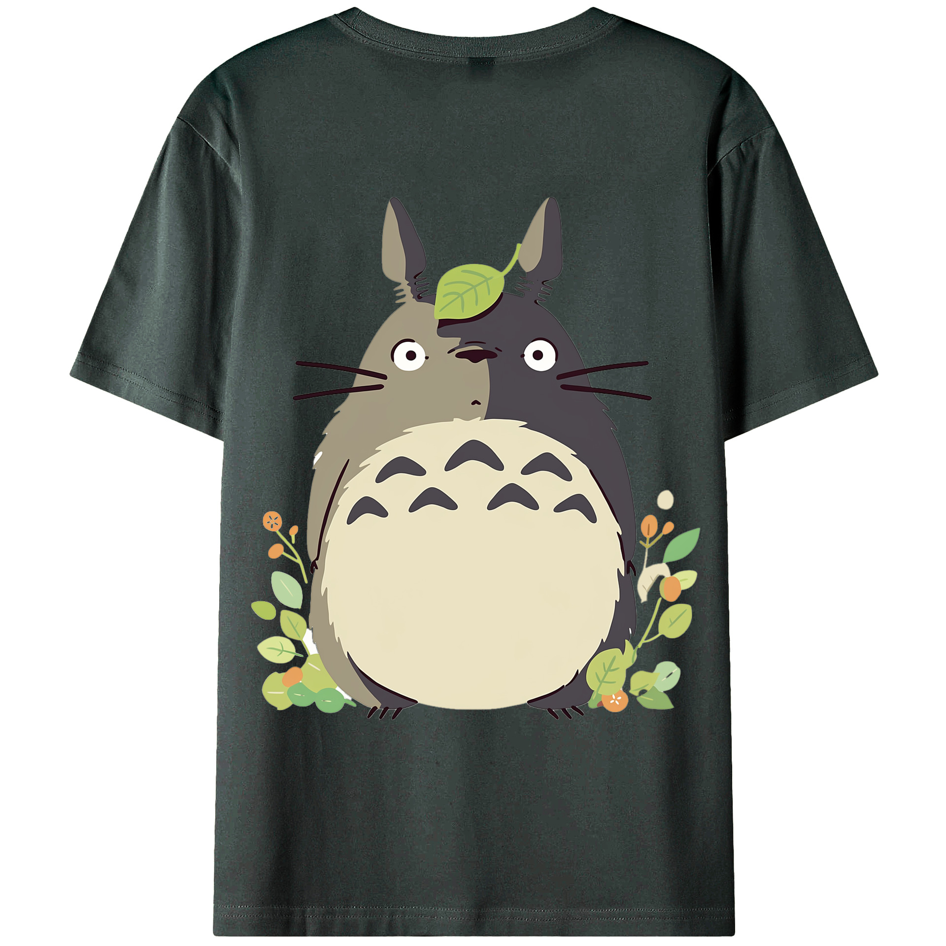 （画像用） となりのトトロ 草壁メイ 草壁サツキ My Neighbor Totoro Satsuki Kusakabe Mei Kusakabe 綿100％ メンズ半袖Tシャツ（バックプリント） 通気性